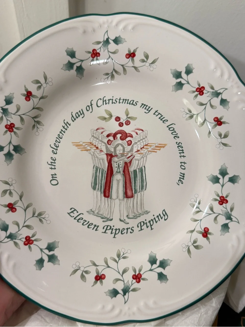 Pfaltzgraff Winterberry 12 Days of Christmas Plates Set #3